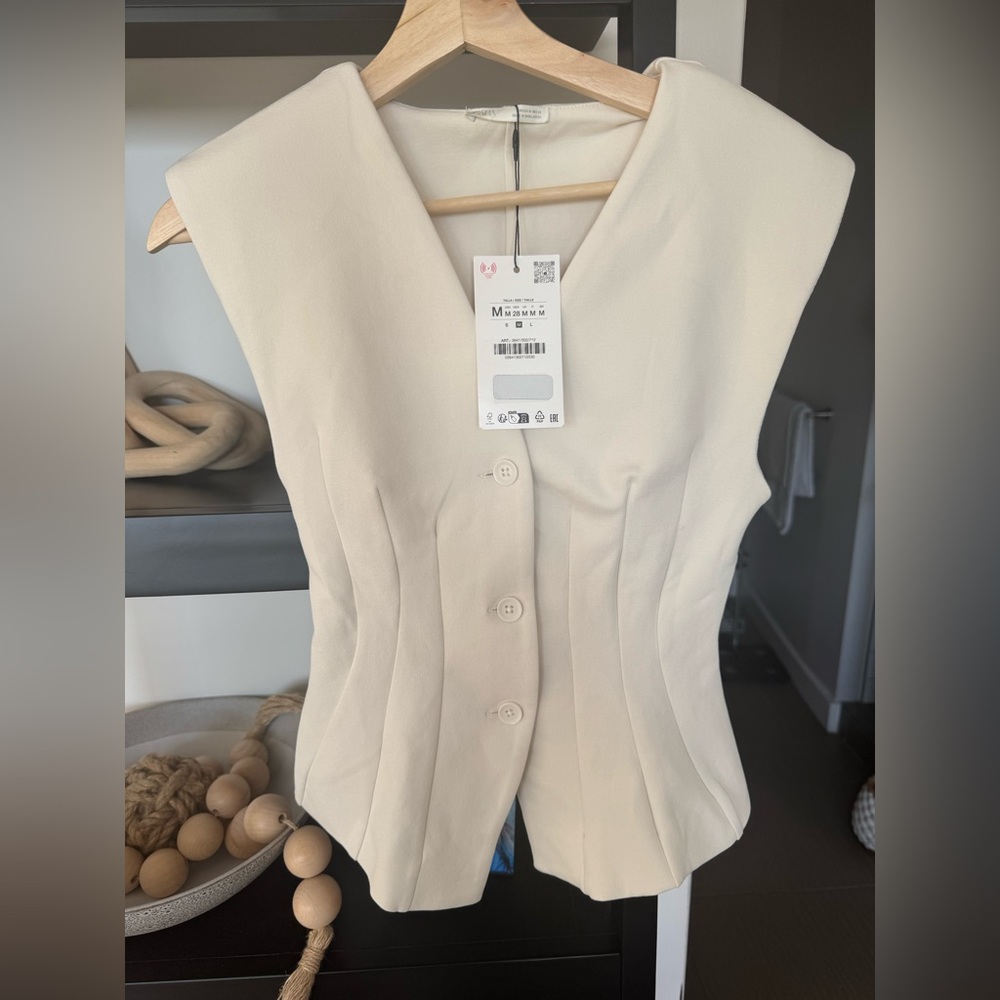Zara Off-White Vest